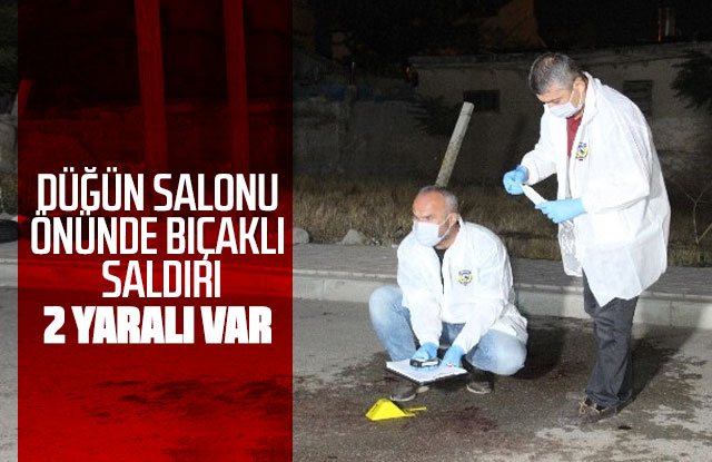 Düğün salonu önünde bıçaklı saldırı: 2 yaralı