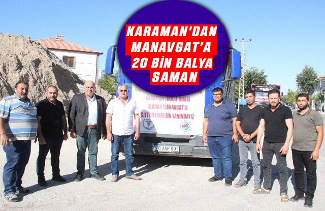 Karaman'dan Manavgat'a 20 Bin Balya Saman