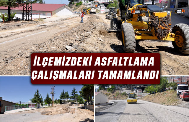 İlçemizdeki Asfaltlama Çalışmaları Tamamlandı