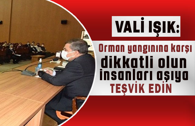 Vali Işık: Orman Yangınına Karşı Dikkatli Olun