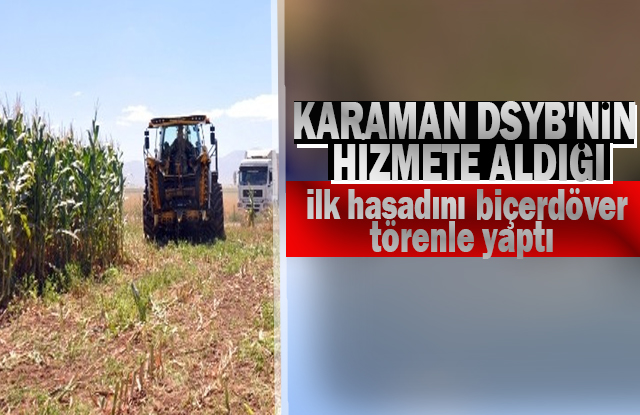 Karaman DSYB'nin Hizmete Aldığı Biçerdöver İlk Hasadını Törenle Yaptı