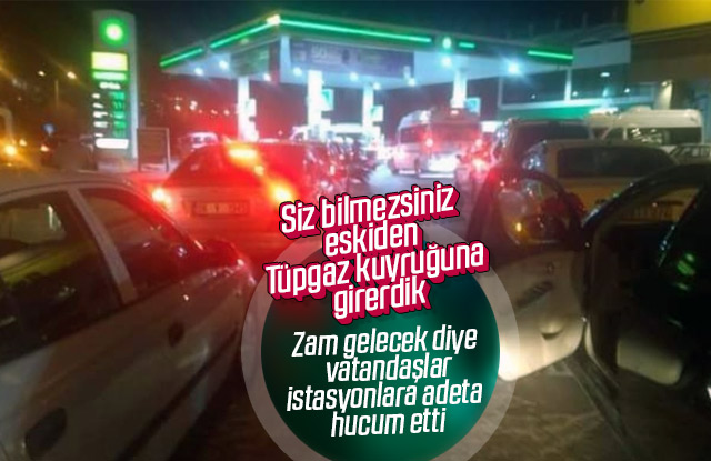 Vatandaşlar benzin istasyonlarına akın ettiler.