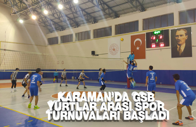 Karaman’da Gsb Yurtlar Arası Spor Turnuvaları Başladı