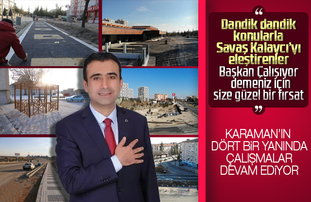 Belediye Karamanın dört bir tarafında çalışıyor