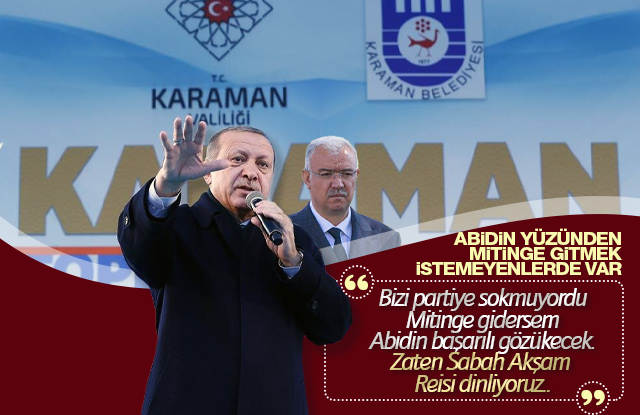 Erdoğan’ın Karaman Mitingi merak ediliyor.