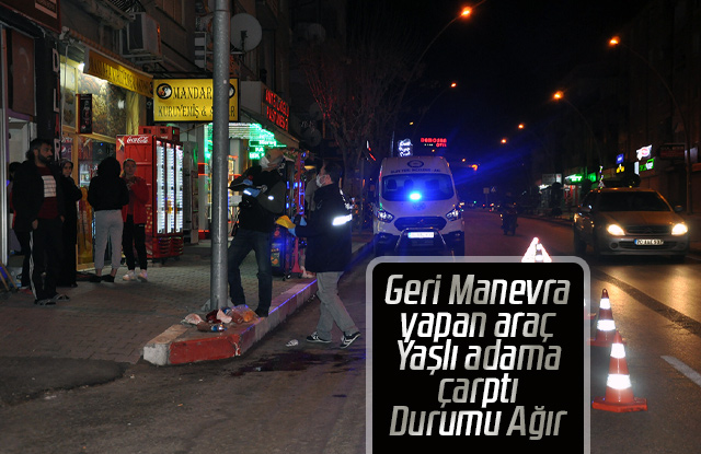 Geri manevra yapan araç yaşlı adamı yaraladı