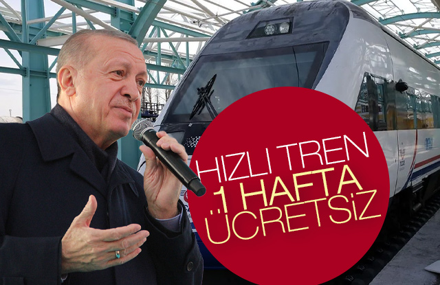 Hızlı tren 1 hafta ücretsiz