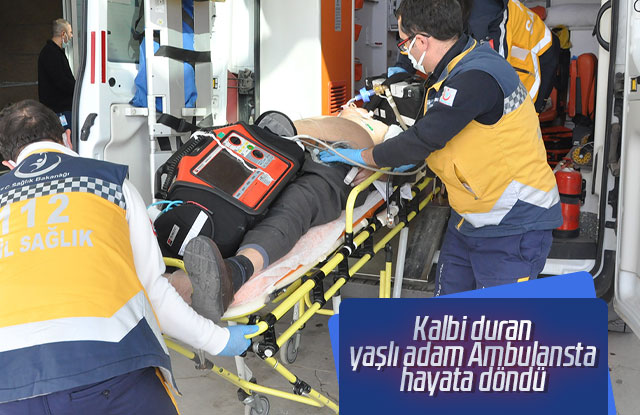 Bilinci kapalı halde bulunan şahıs ambulansta hayata döndürüldü