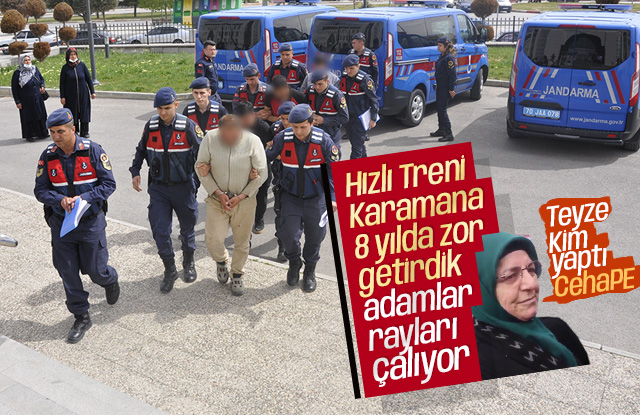 Karamanın Hızlı Tren raylarını çaldılar