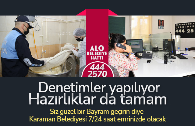 Karaman Belediyesi Bayrama Hazır