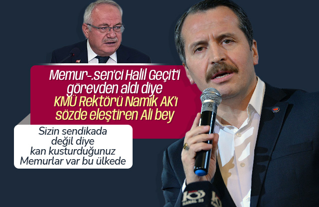 Ali Yalçın'dan Rektör Namık Ak'a sert tepki