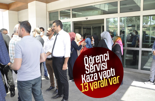 Karaman’da okul servisi ile otomobil çarpıştı: 13 yaralı