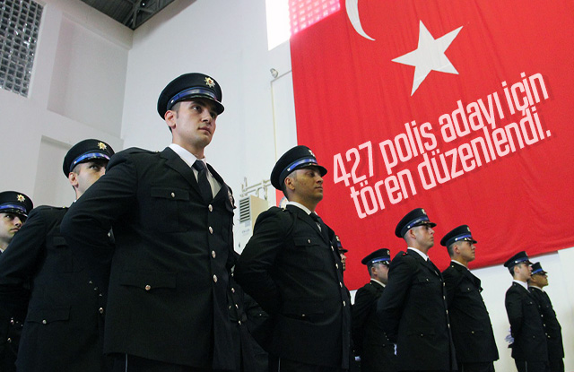 Karamanda 427 polis adayı için tören düzenlendi