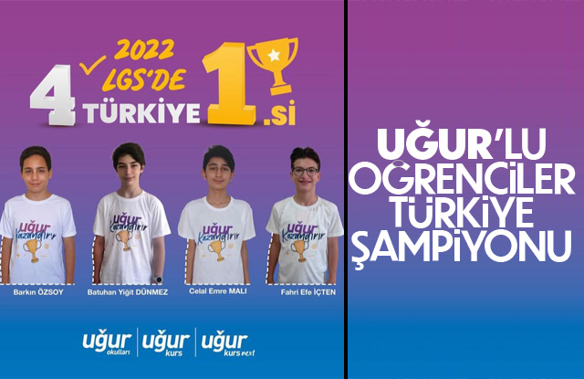 Uğurlu öğrenciler Türkiye Şampiyonu