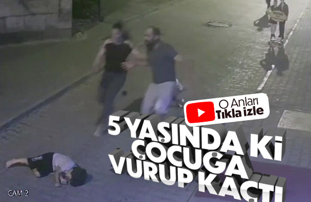 Trafiğe kapalı alanda motosikletin çocuğu çarpma anı kamerada