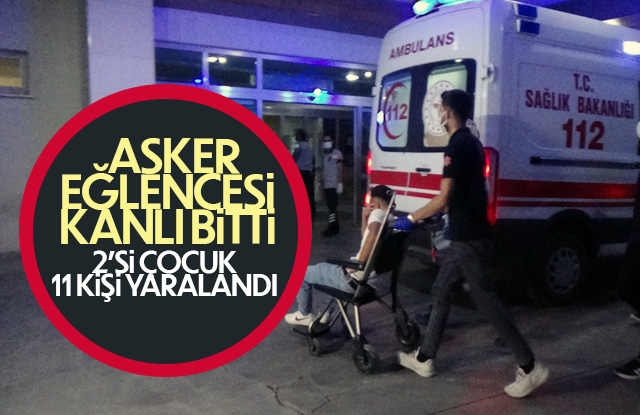 Asker eğlencesinde tüfekle rastgele ateş açıldı: 2'si çocuk 11 yaralı