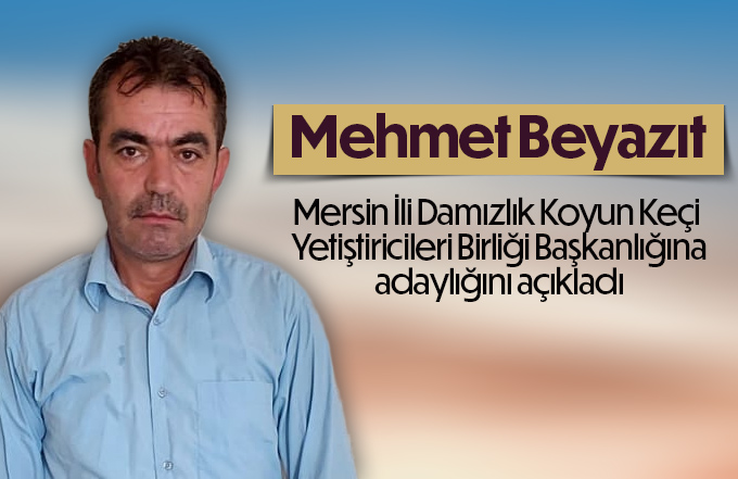 Mehmet Beyazıt Koyun Keçi Birliğine adaylığını açıkladı.