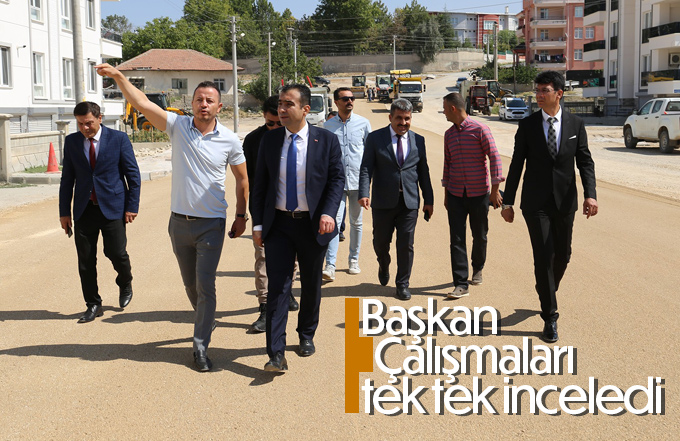 Başkan Kalaycı, devam eden çalışmaları inceledi