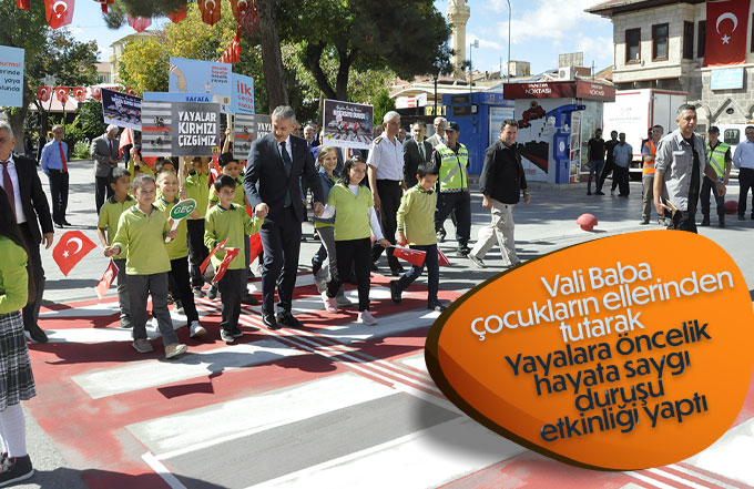 Yayalara öncelik duruşu, hayata saygı duruşu etkinliği düzenlendi