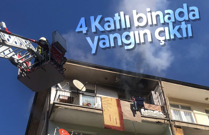 Karaman’da 4 katlı binada çıkan yangını korkuttu