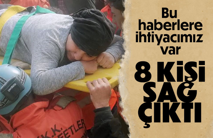 TTK Kandilli Ekibi 8 kişiyi enkazdan sağ çıkardı