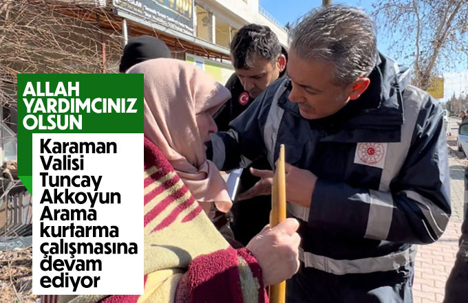 Vali Akkoyun arama kurtarma çalışmasına devam ediyor.