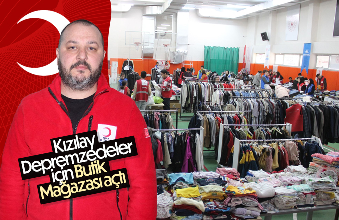 Kızılay Karaman'da Depremzedeler için butik mağazası açtı