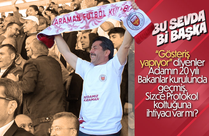 Osman Sağlam maçı halkın içinde izledi.