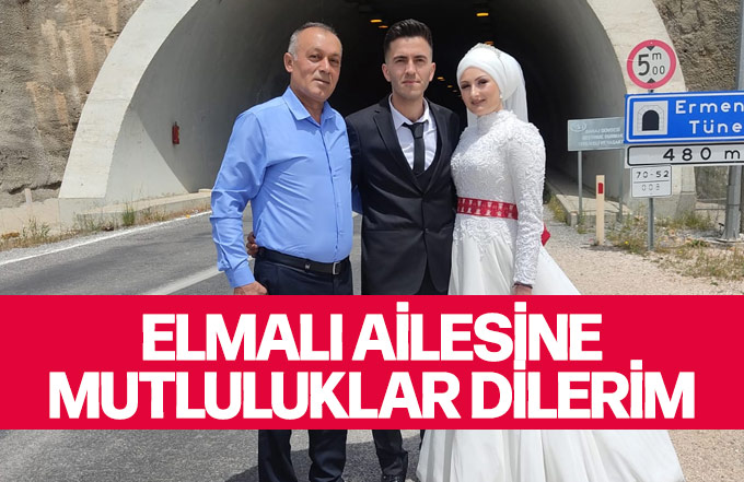 Mustafa Köpüklü, Elmalı ailesine mutluluklar diledi.