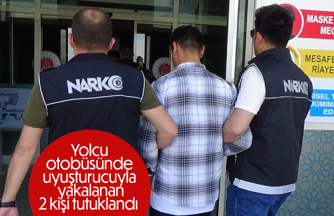 Yolcu otobüsünde uyuşturucuyla yakalanan 2 kişi tutuklandı