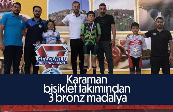 Karaman bisiklet takımından 3 bronz madalya