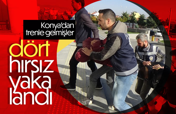 Konya’dan trenle Karaman'a gelip motosiklet çalan 4 şüpheli tutuklandı