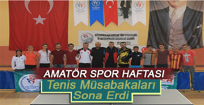 Amatör Spor Haftası Masa Tenisi Müsabakaları Sona Erdi