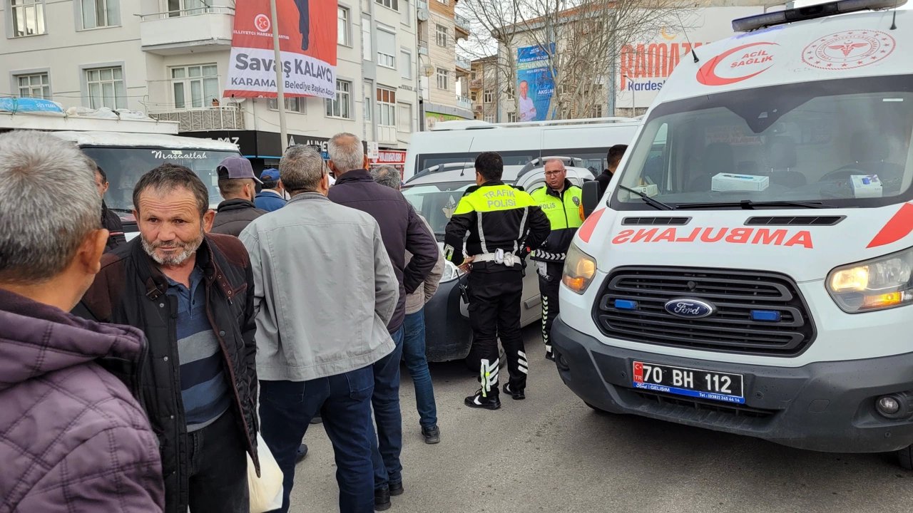 Karaman'da Trafik Kazası: 2 Araç Çarpıştı