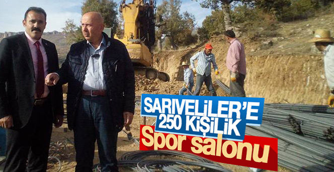 Sarıveliler’de Spor Salonu İçin Yer Teslimi Yapıldı