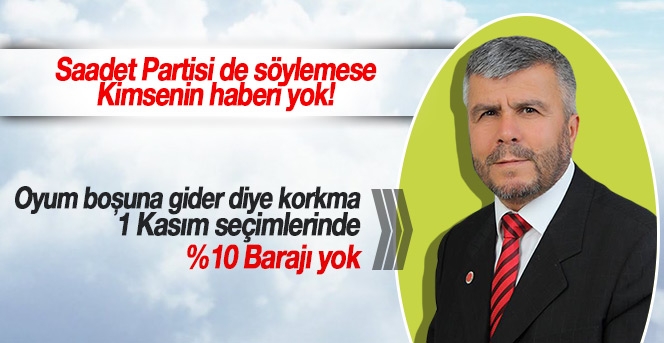 1 Kasım seçimlerinde baraj yok