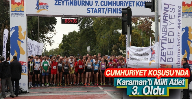 Cumhuriyet Koşusu’nda Karaman’lı Milli Atlet 3. Oldu