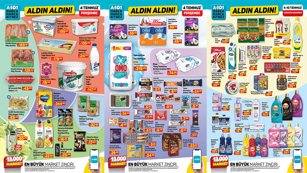 Ayçiçek Yağı ve Makarna A101 İndirimi! 4 Temmuz 2024 A101 Aktüel Kataloğu