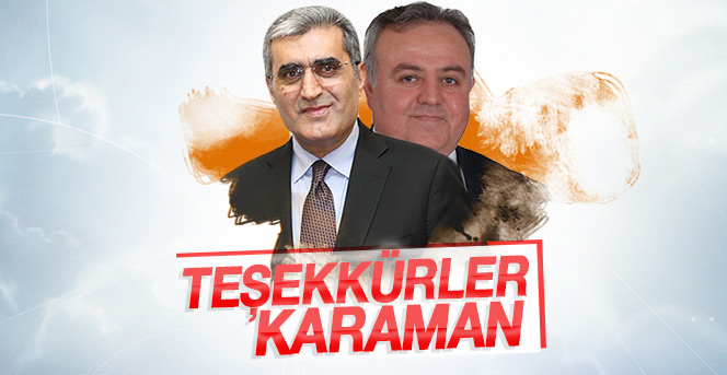 Recep'lerden  Karaman’a Teşekkür.