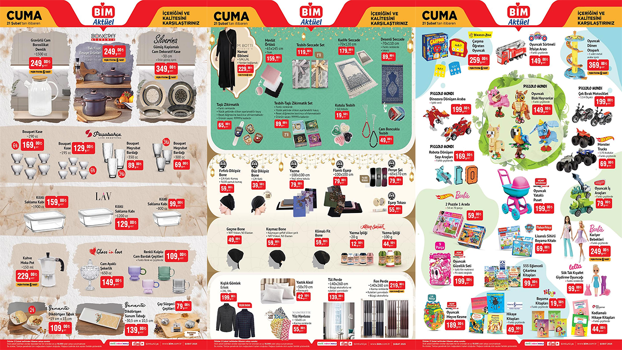 BİM’e demlik geliyor! 21 Şubat 2025 BİM aktüel kataloğu