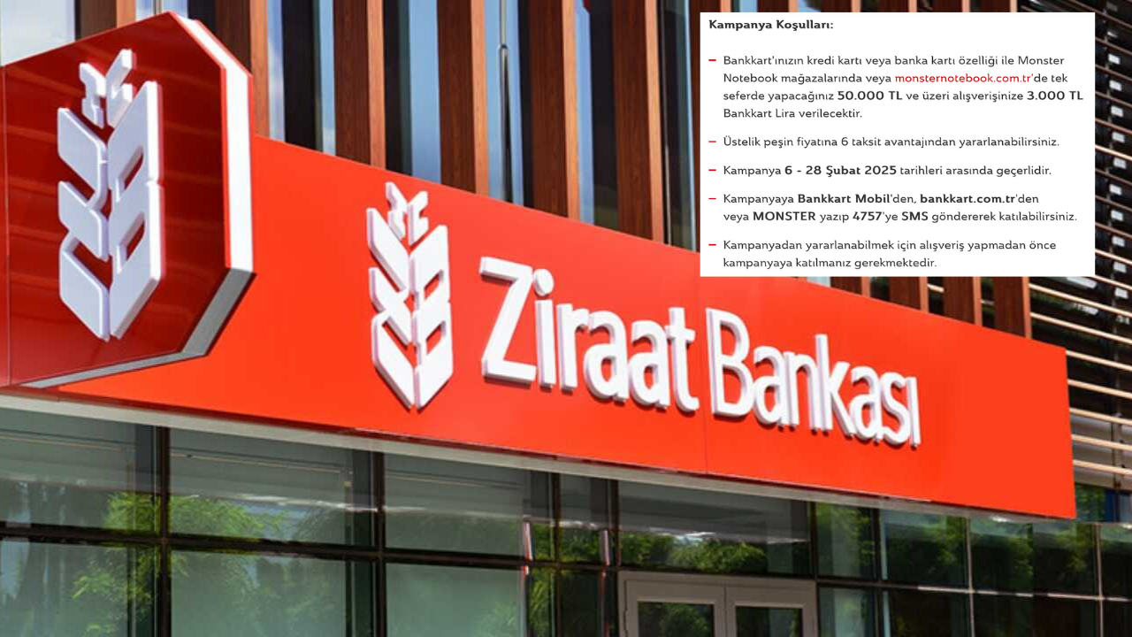 Son 2 hafta: Ziraat Bankası 3000 TL dağıtıyor!