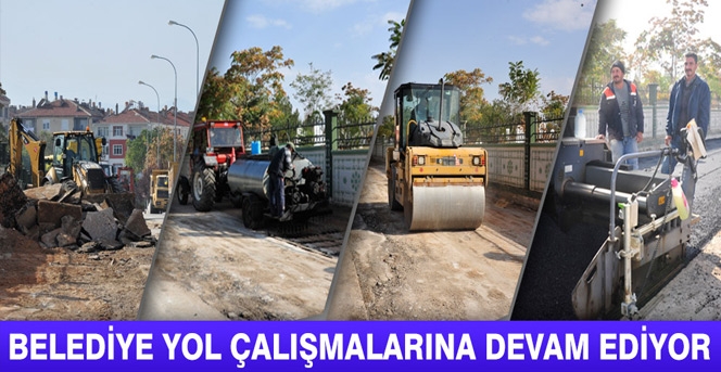 Belediye Yol Çalışmalarına Devam Ediyor