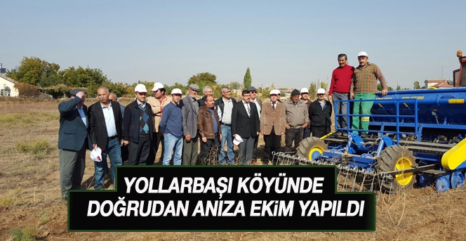 Yollarbaşı Köyünde Doğrudan Anıza Ekim Yapıldı