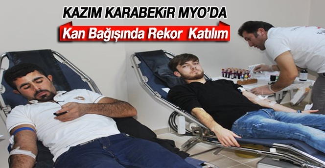 Kazim Karabekir Myo’da Rekor Kan Bağışı