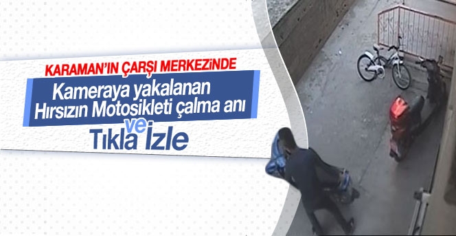 Motosiklet Hırsızı Güvenlik Kamerasında