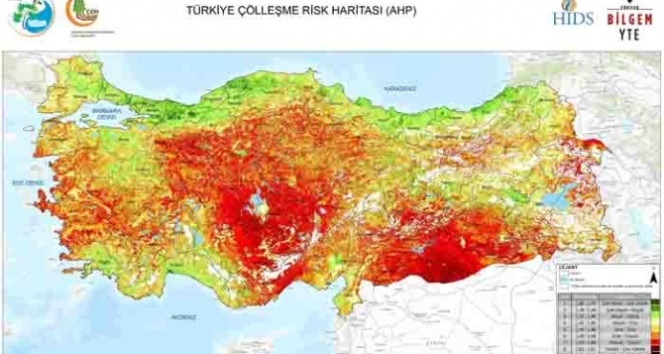 Türkiye’nin çölleşme risk haritası oluşturuldu