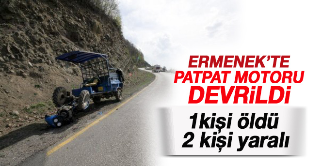 Patpat Motoru Devrildi: 1 Ölü, 2 Yaralı