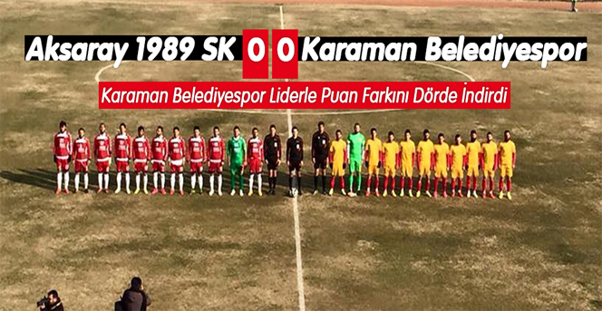 Karaman Belediyespor Liderle Puan Farkını Dörde İndirdi