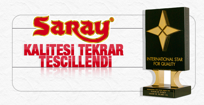 Saray Bisküvi Kalitesine Uluslararası Ödül!