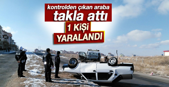 Kontrolden Çıkan Otomobil Takla Attı: 1 Yaralı